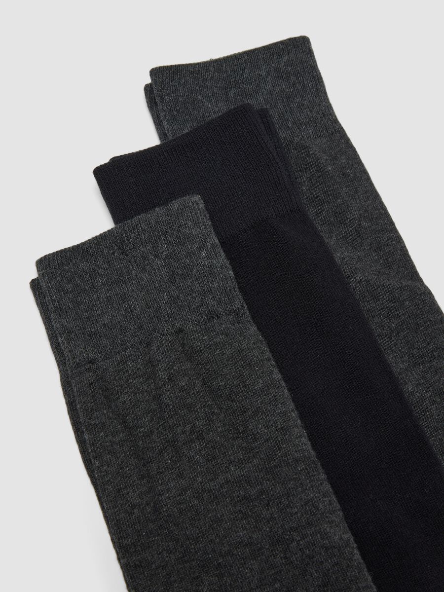 Five-pack of multicolour long socks in organic stretch cotton_1