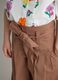 Girls' Brown Pure Cotton Wide Leg Trousers with Bow_2
