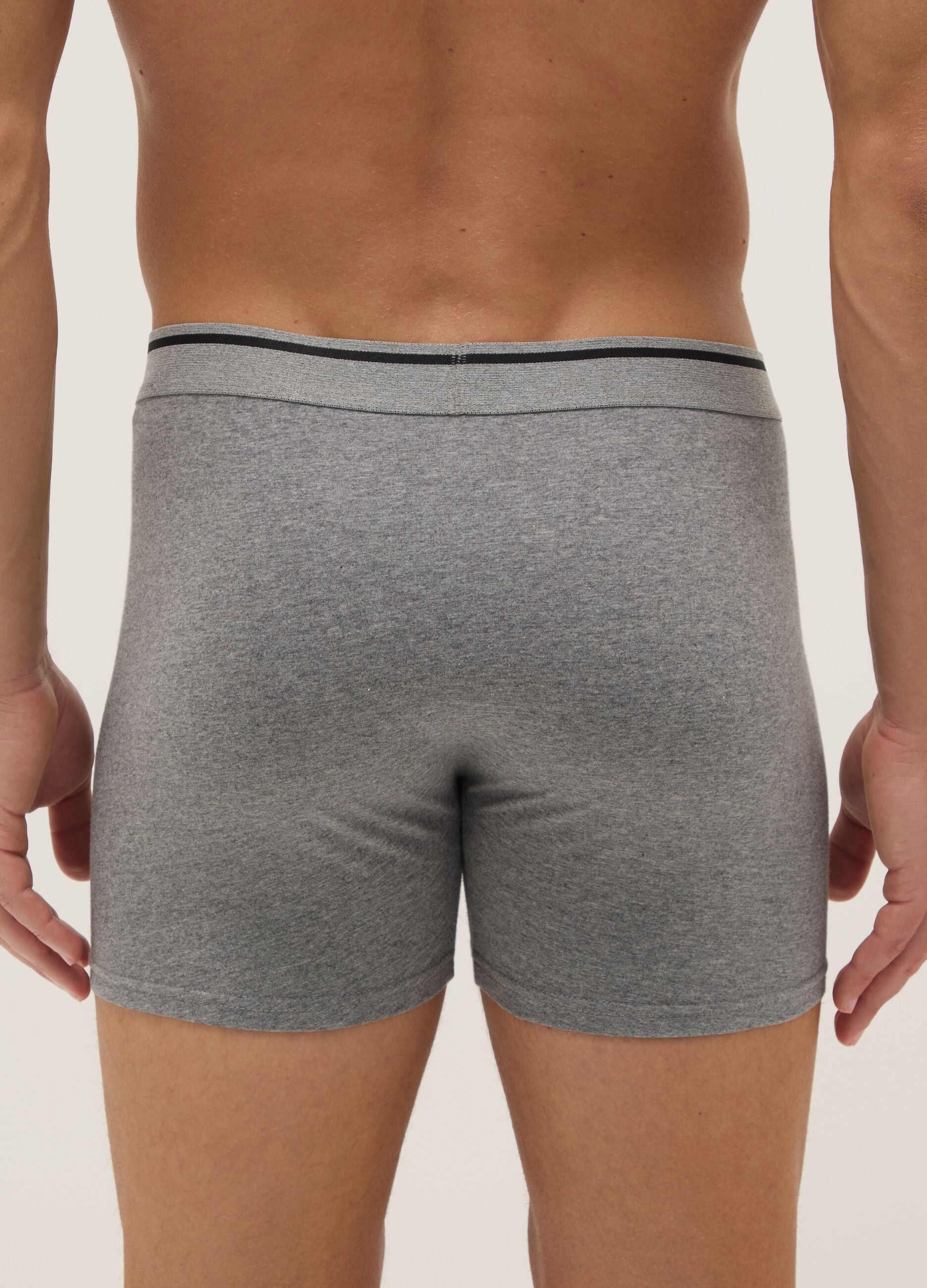 Multicolour regular-fit stretch organic cotton midi boxer 3-pack