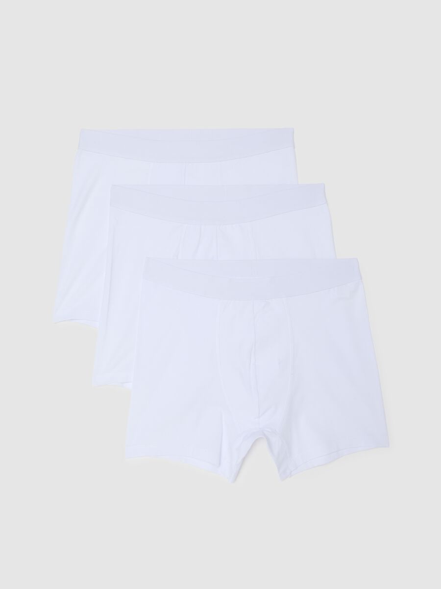 3-pack white mid-length boxer briefs in stretch organic cotton, regular fit_4