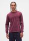 Long sleeve purple cotton top_0
