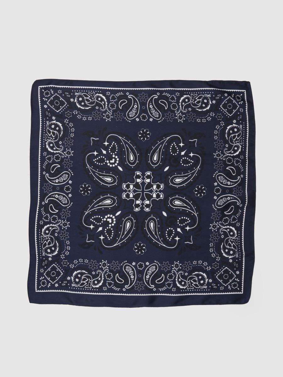Bandana blu regular fit con motivo paisley_2
