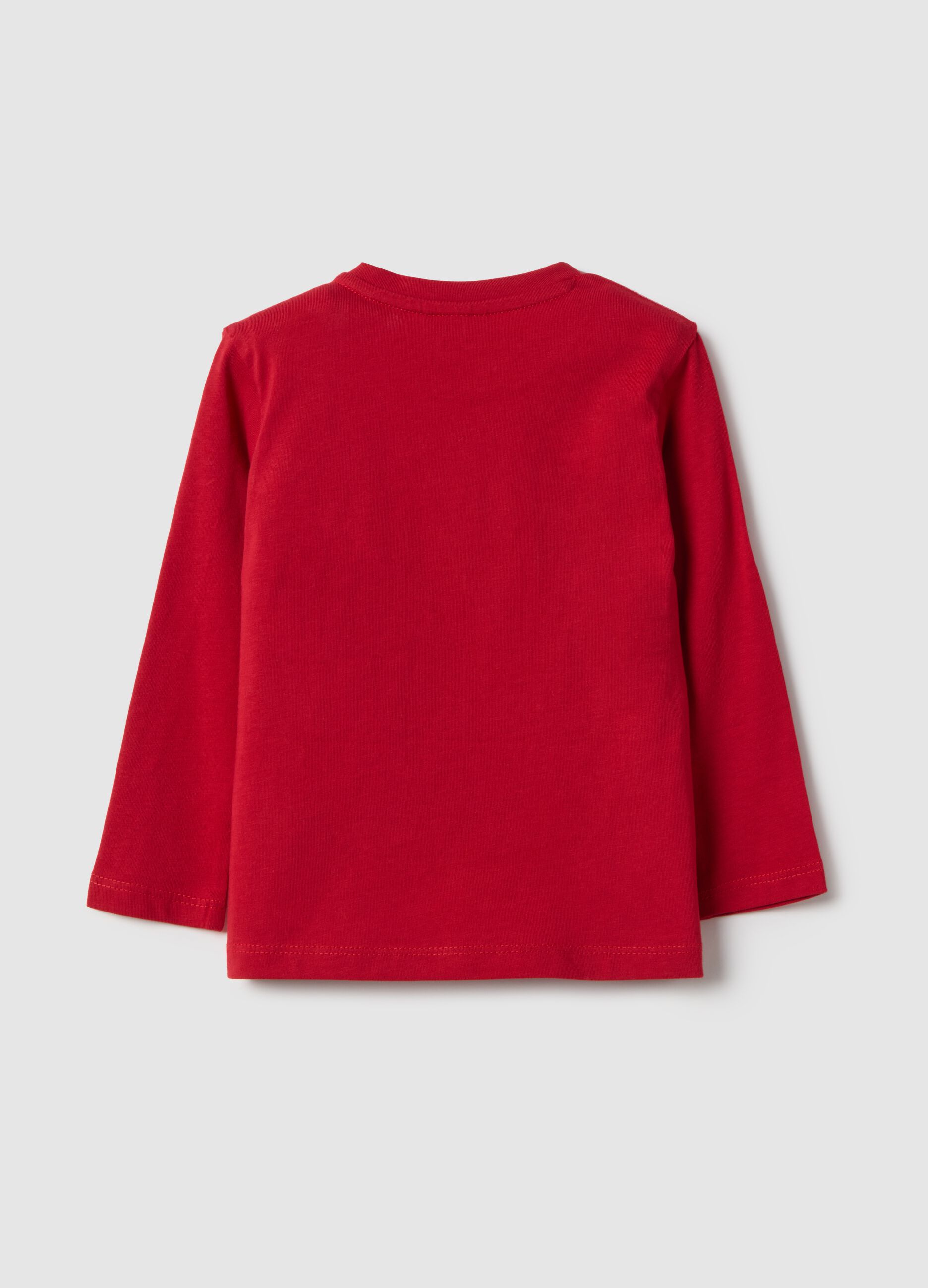 Red pure cotton regular fit t-shirt for boys