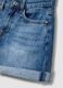 Blue stretch cotton denim shorts_5