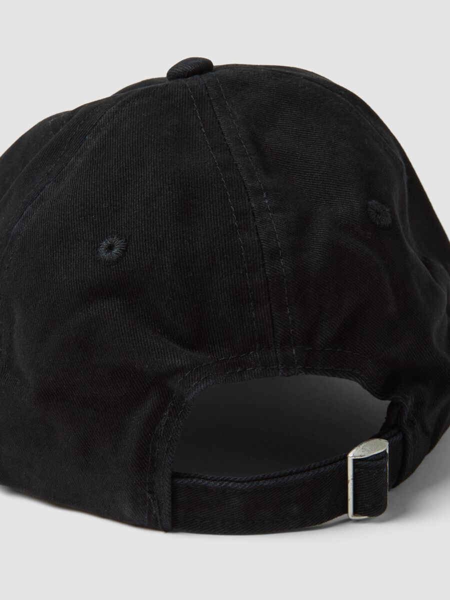 Cappello baseball nero in puro cotone_2
