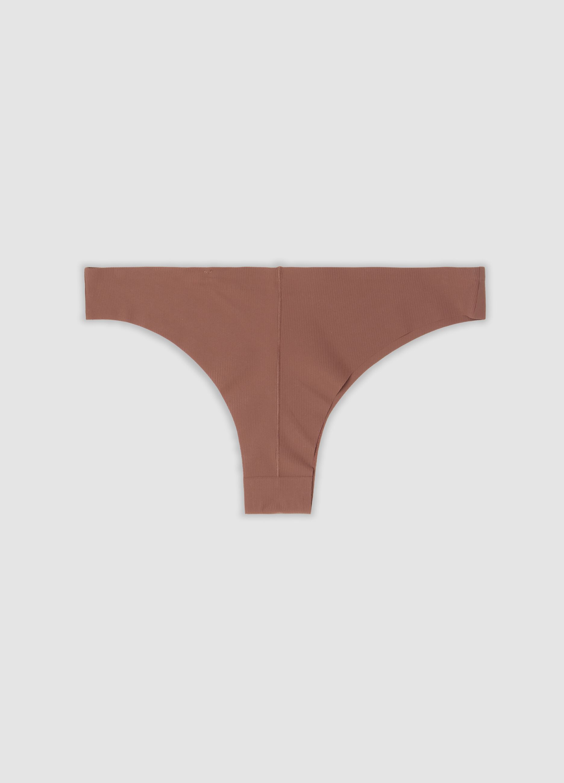 Brown organic cotton Brazilian briefs with regular waist