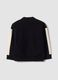 Black viscose-blend cardigan with zip and toy car patch_1