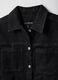 Black long fitted dress in stretch cotton with buttons_5