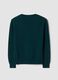 Green pure wool jumper with deep V-neck_2
