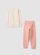 Pink pure organic cotton pyjamas with bunny print for girls_1