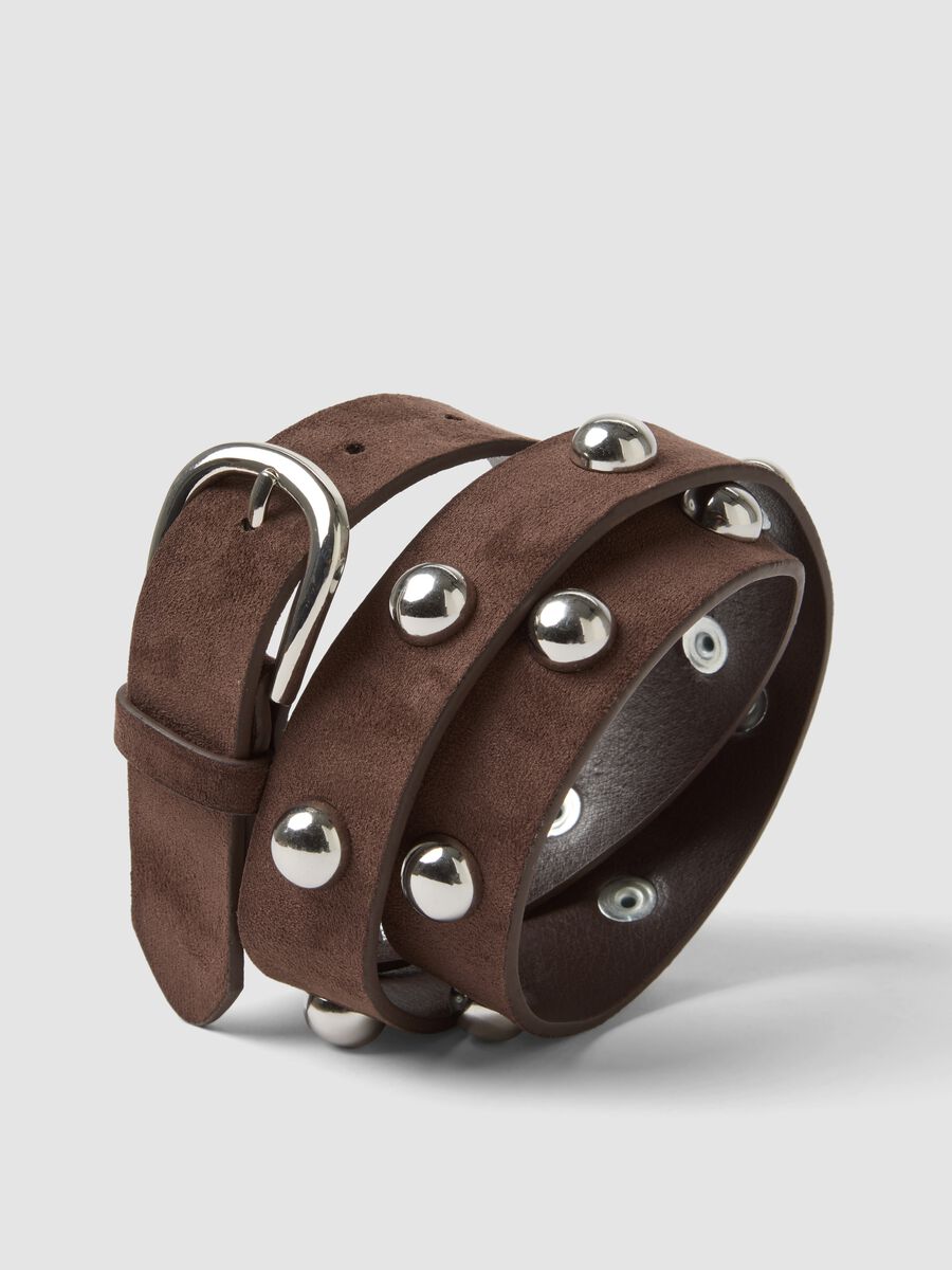 Cintura marrone con borchie metalliche_2