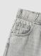 Grey pure cotton denim jeans with elasticated waist for boys, skater fit_4