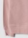 Pink pure cotton crew-neck sweatshirt with heart for girls_3