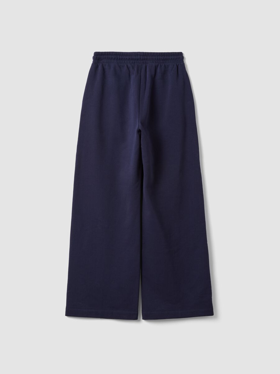 Blue cotton-blend straight-leg joggers_5