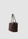Brown handbag with double handles and zip_1