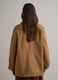 Regular fit brown cotton blend jacket with contrast collar_3
