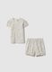 Multicolour pure cotton baby pyjamas with floral design_0
