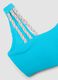 Blue bandeau bikini in stretch fabric_2