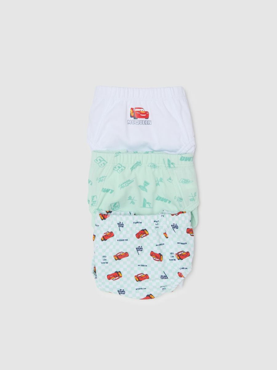 Tripack of children's multicolour cotton briefs with Cars prints_2