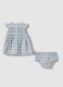 Baby girl's multi-color striped pure cotton set with ruffles_1