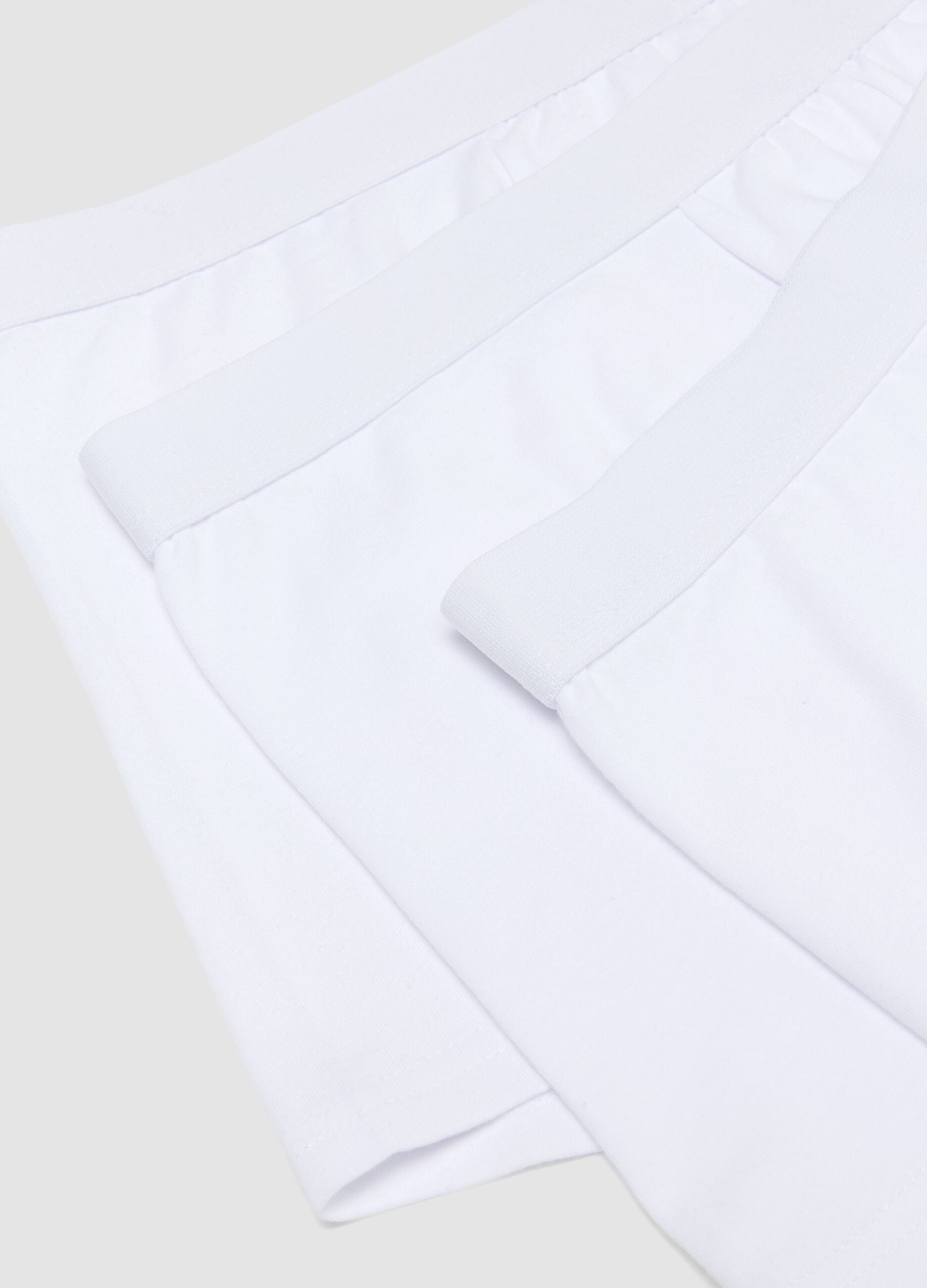 Three-pack of white organic cotton boxer shorts