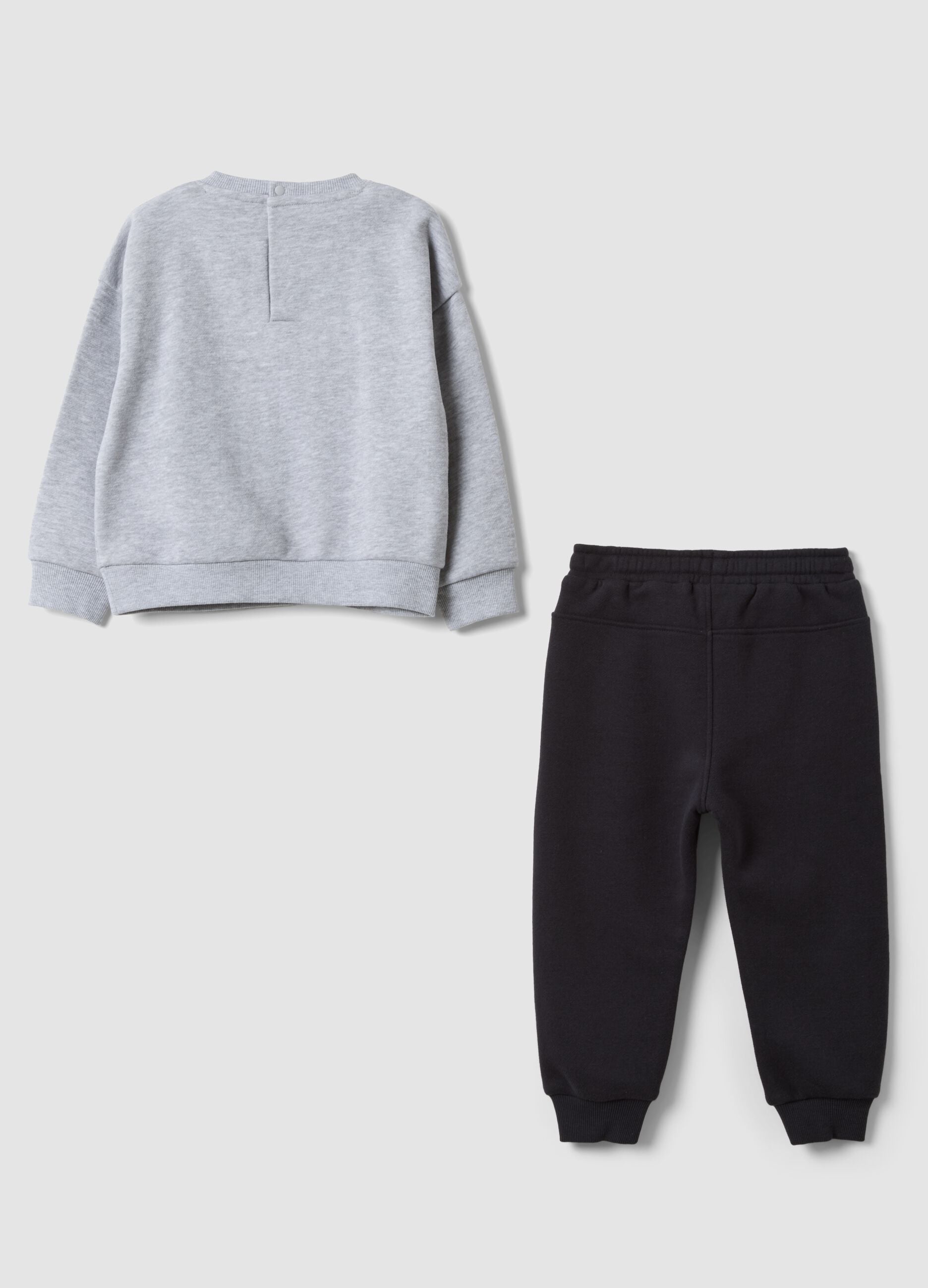 Grey organic cotton-blend set with MARVEL Spider-Man print