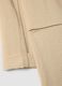 Beige regular-fit buttonless blazer_5