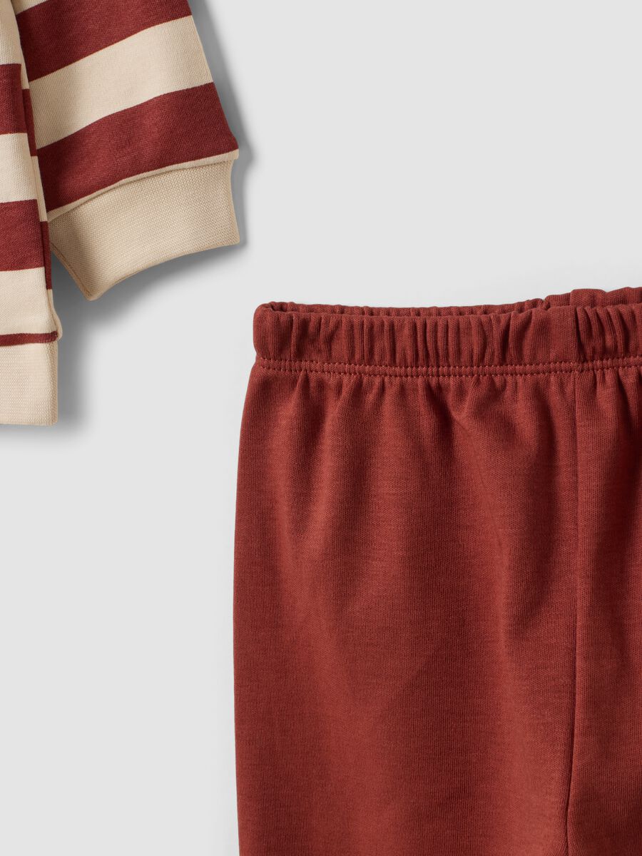 Red organic cotton pyjamas with beaver print_3