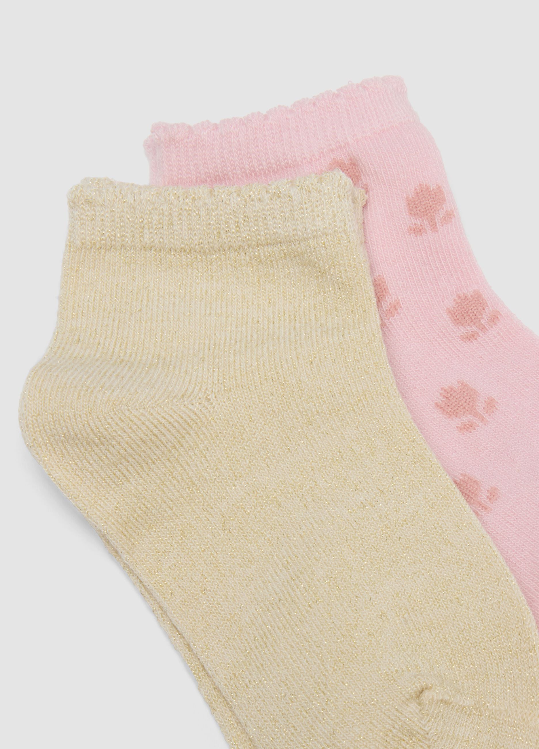 Multicolour stretch cotton blend socks tripack for baby girls