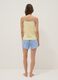 Yellow organic cotton pyjamas with thin-strap top_2