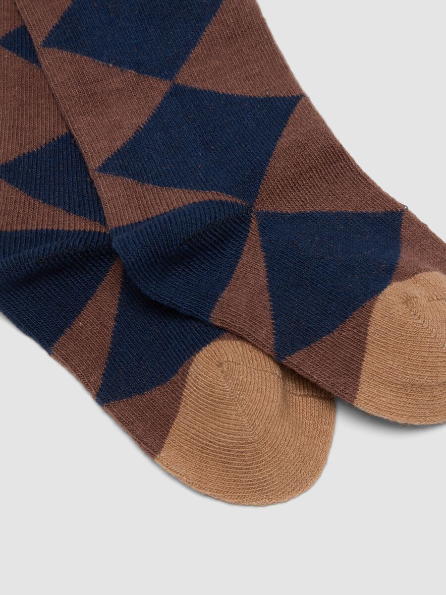 3-pack of long brown socks in stretch organic cotton_2
