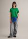 Regular Fit Green Crew Neck Cotton T-shirt_0