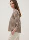 Brown striped linen-viscose blend shirt_0