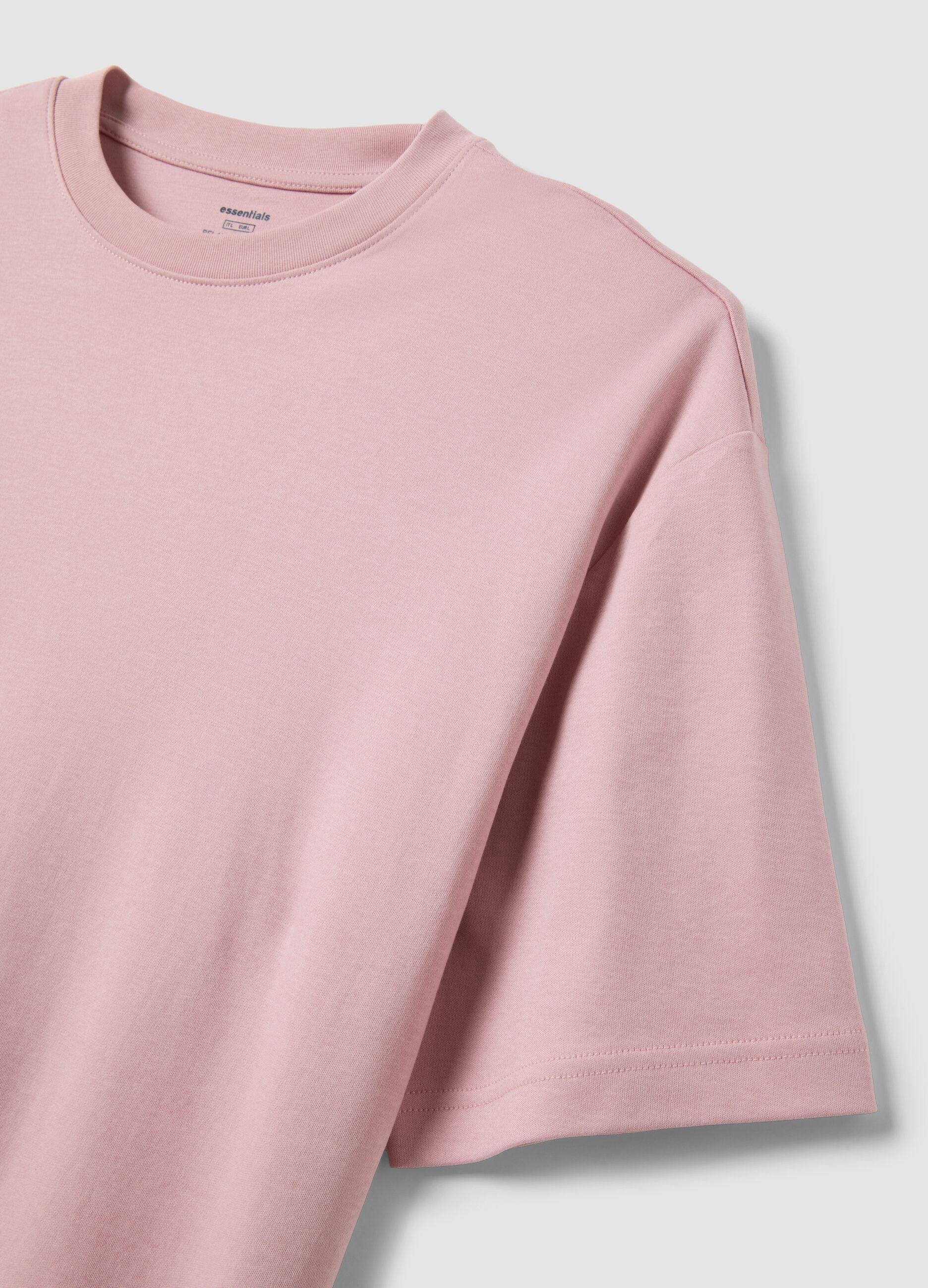 Pink pure cotton short-sleeve T-shirt &ndash; relaxed fit