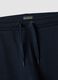 Navy organic cotton joggers with drawstring for boys_1