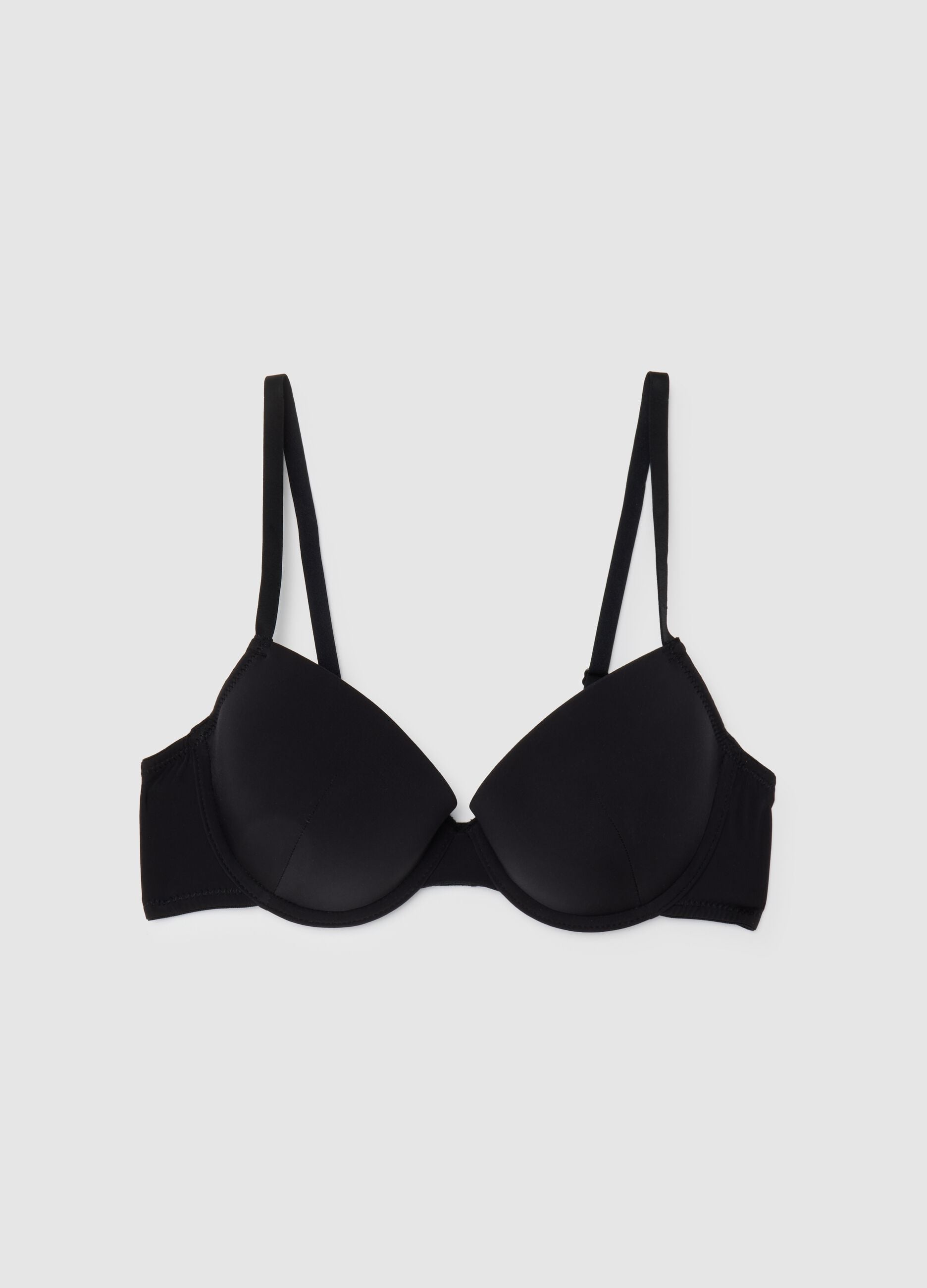 Women's bra in black stretch blend