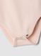 2-pack baby girl bodysuits in pink and beige, 100% organic cotton, crew neck_2