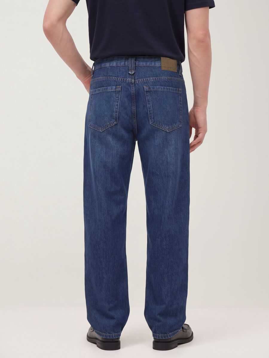Relaxed fit pure cotton denim jeans_2
