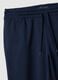 Blue cotton blend jogger trousers with regular fit_5