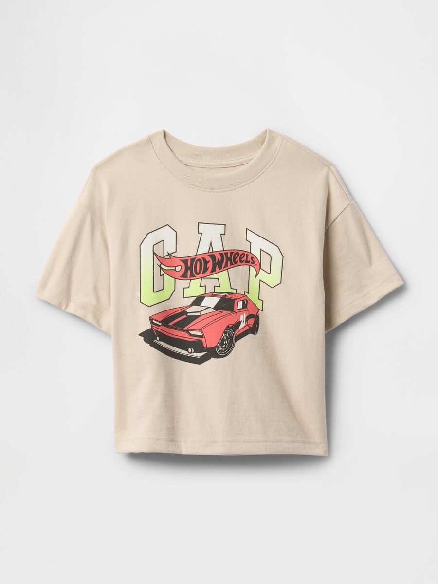 Kids' beige pure cotton T-shirt_0