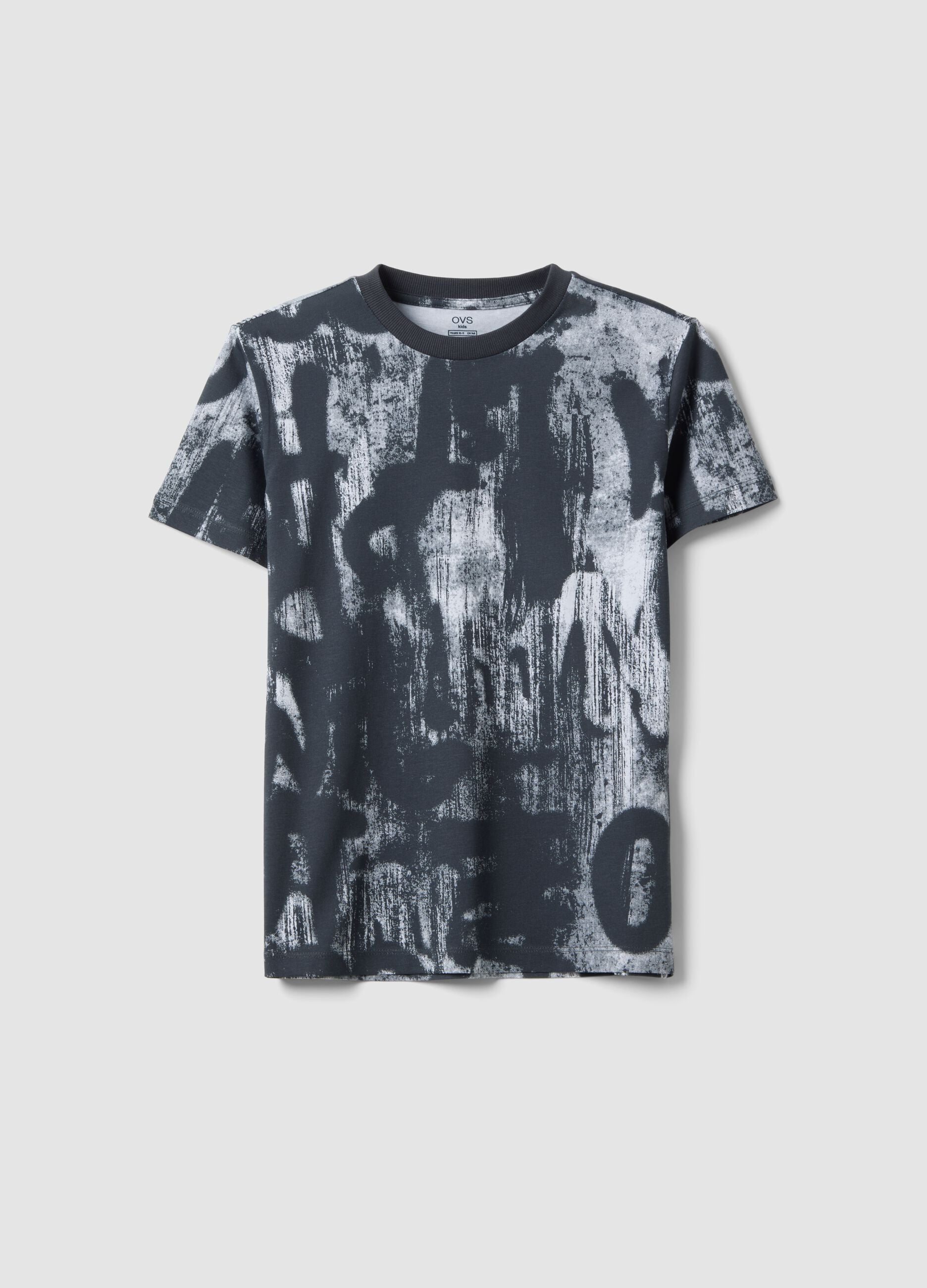 Boy's multicolor pure cotton t-shirt regular fit with prints