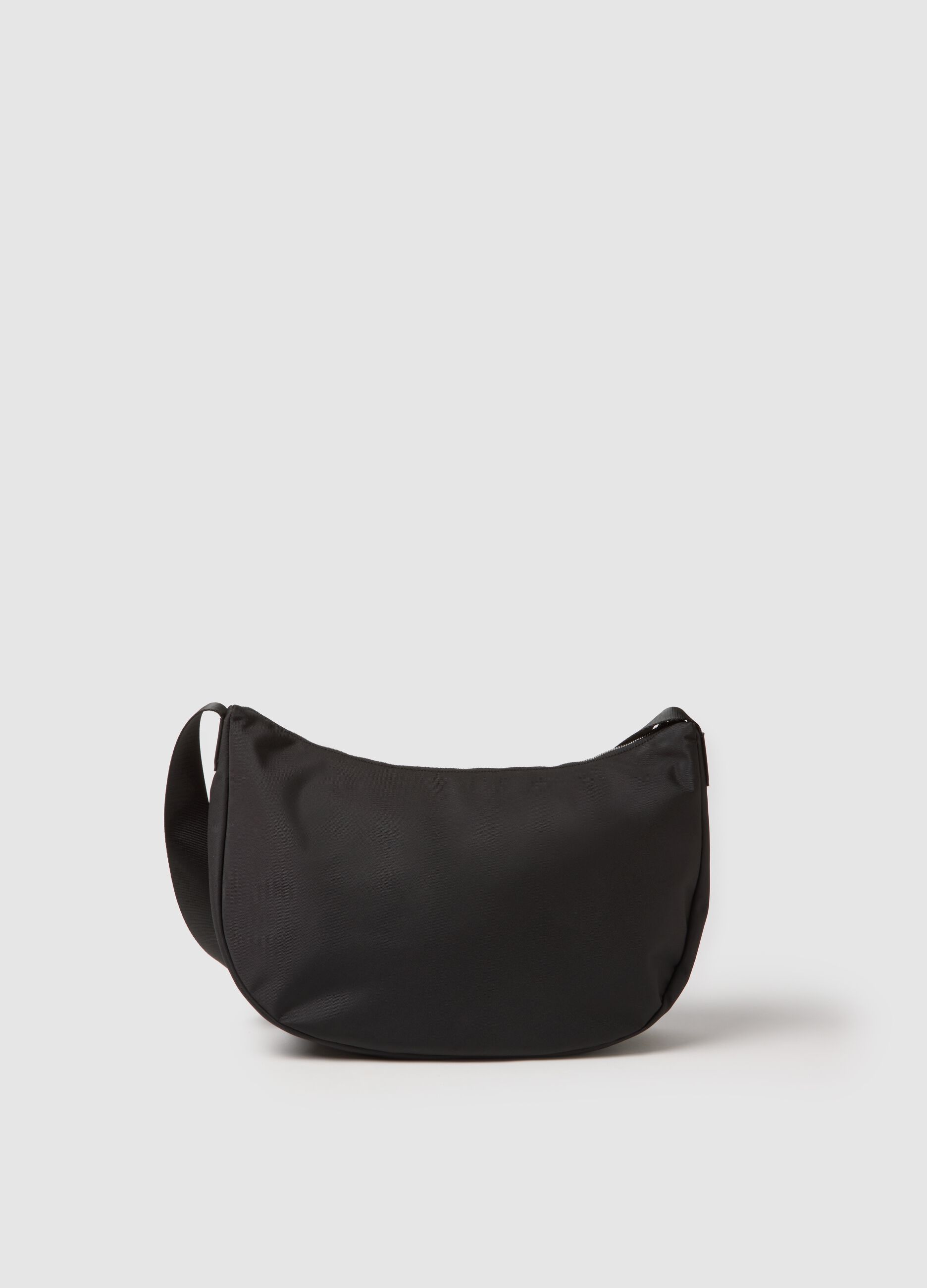 Black crossbody bag with adjustable strap