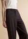 Brown flared formal trousers in stretch viscose_3