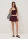 Purple pure cotton mini skirt with embroidered ruffle_0