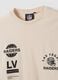 Beige pure cotton Raiders print T-shirt_2
