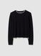 Black long-sleeved viscose-blend top_4