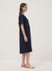 Blue midi dress in stretch viscose, regular fit_1