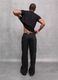 100% Linen Wide Leg Pants Black_5