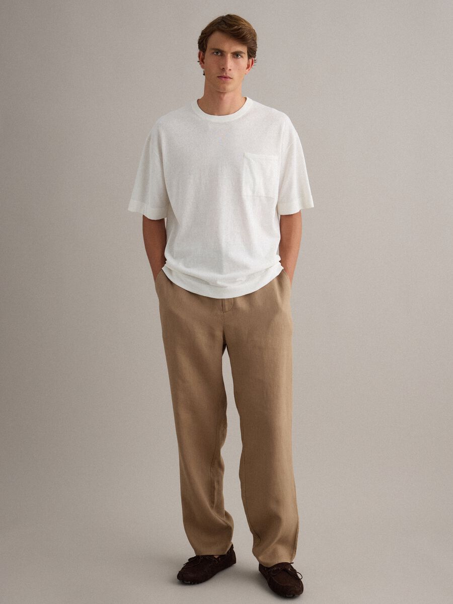 White pure cotton short-sleeve regular-fit T-shirt_2