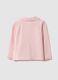 Polo rosa con volant da bimba in cotone elasticizzato regular fit_1